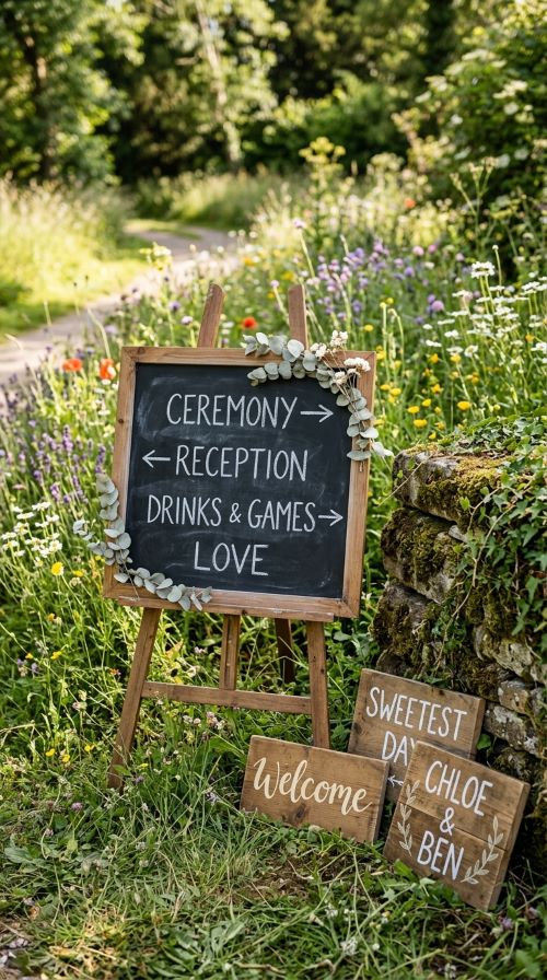 Rustic Wooden Signs and Chalkboards