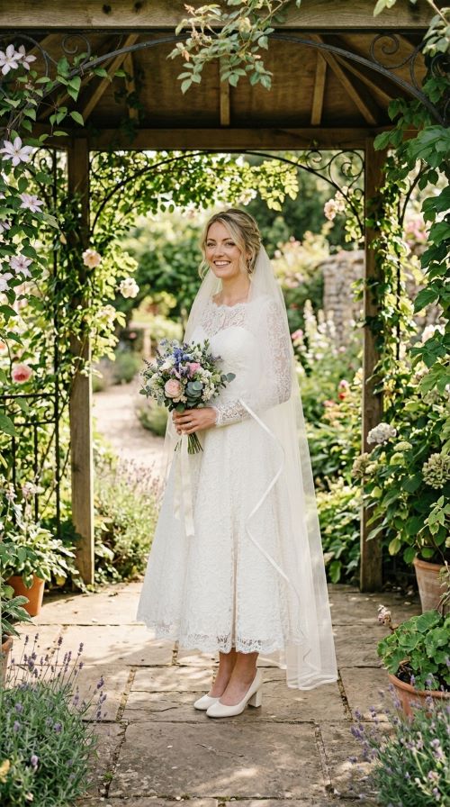 Waltz Length Veil for Understated Charm
