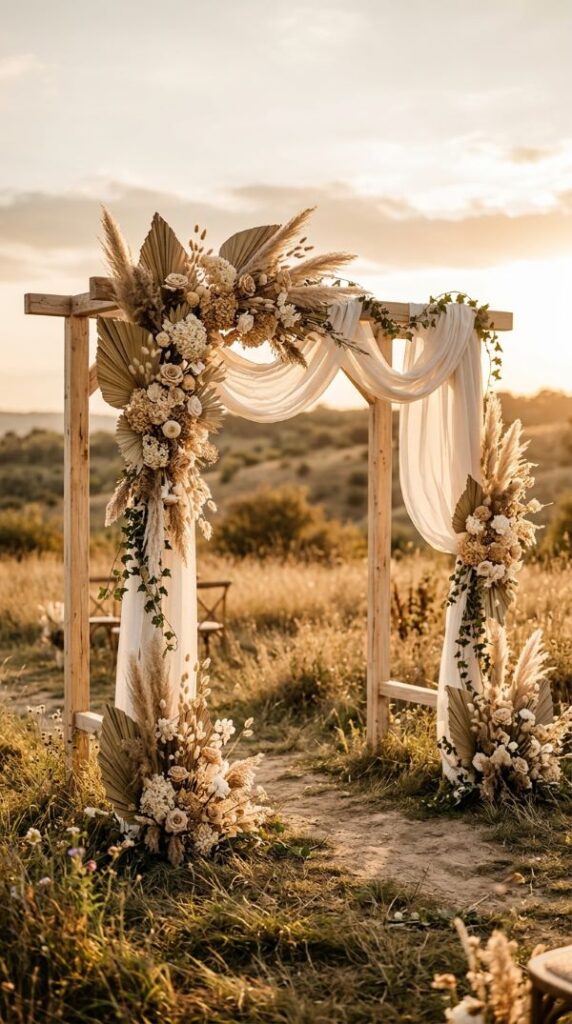 Boho Pampas Grass Wedding Arch