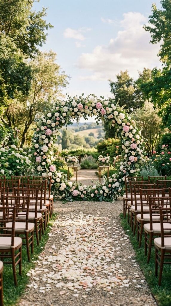 Romantic Circular Floral Arch