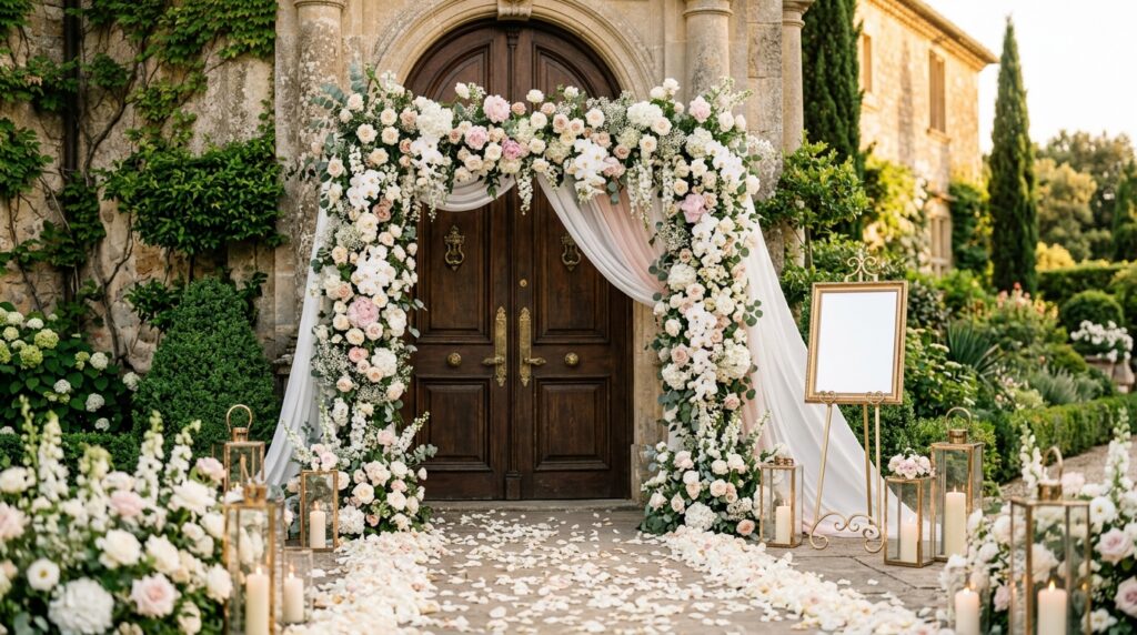 35 Stunning Wedding Entrance Door Ideas for a Grand First Impression