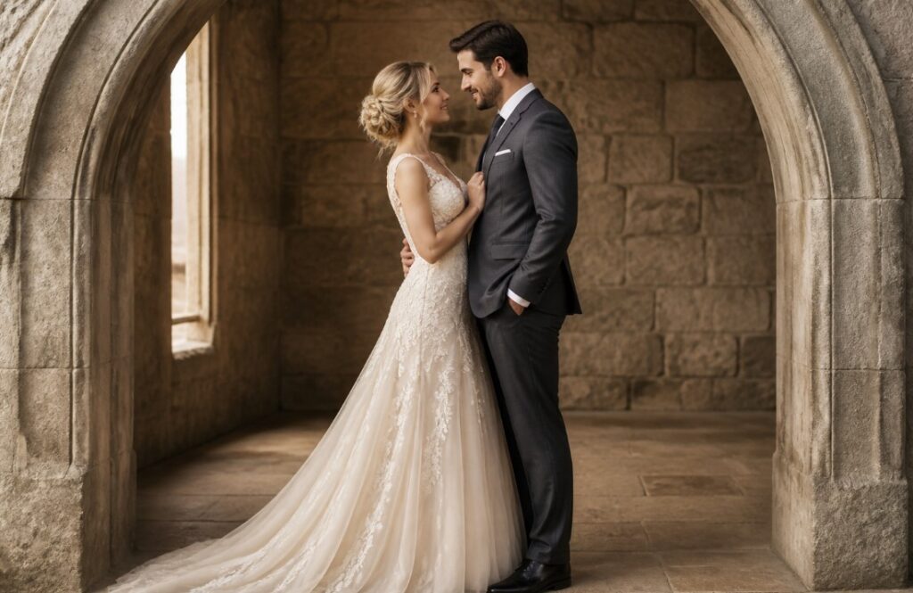 Frame the Couple Beneath an Archway