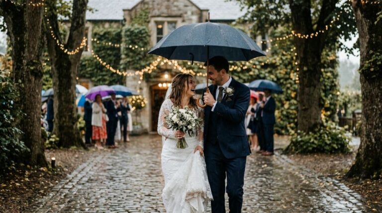 Rainy Wedding Photos That Feel Straight Out of a Movie