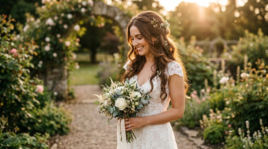 27 Brunette Boho Bridal Hairstyles That Look Warm, Romantic & Natural