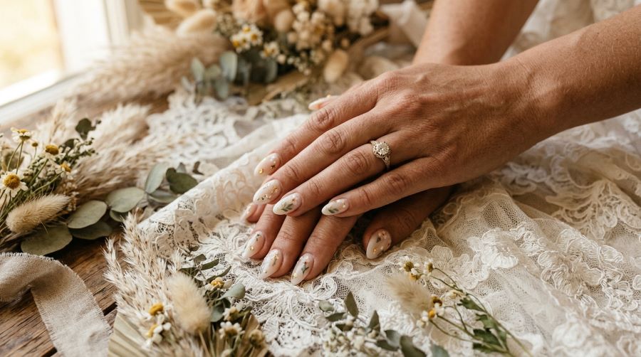 38 Boho Wedding Nails That Will Make Your Bridal Look Feel Purely Magical